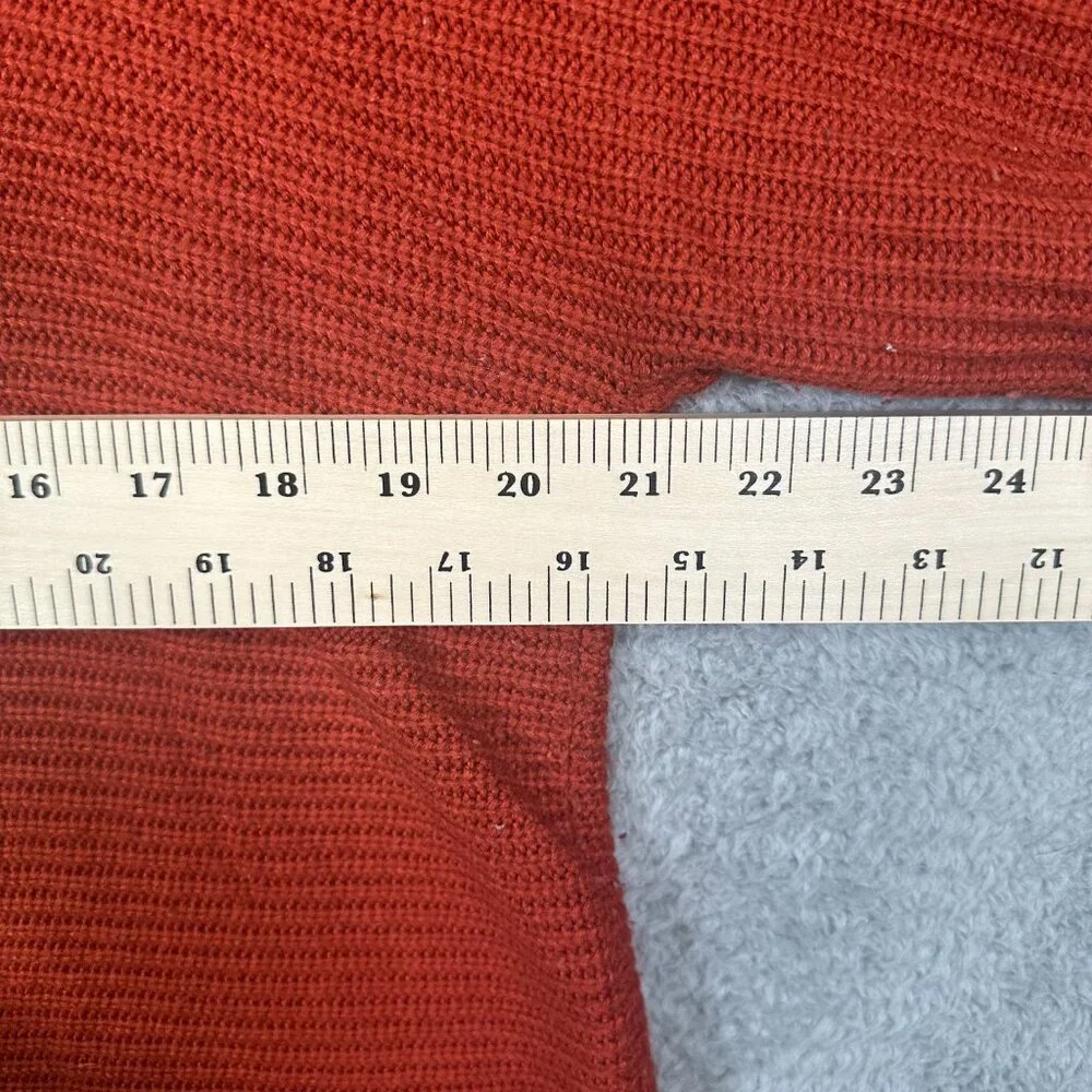Tweeds Womens Sweater Plus Size Cardigan Acrylic Knit Orange 1x Turtleneck‎